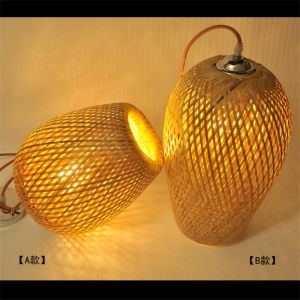 Customized Three Head Rattan Pendant Light Lamps With Switch Control
