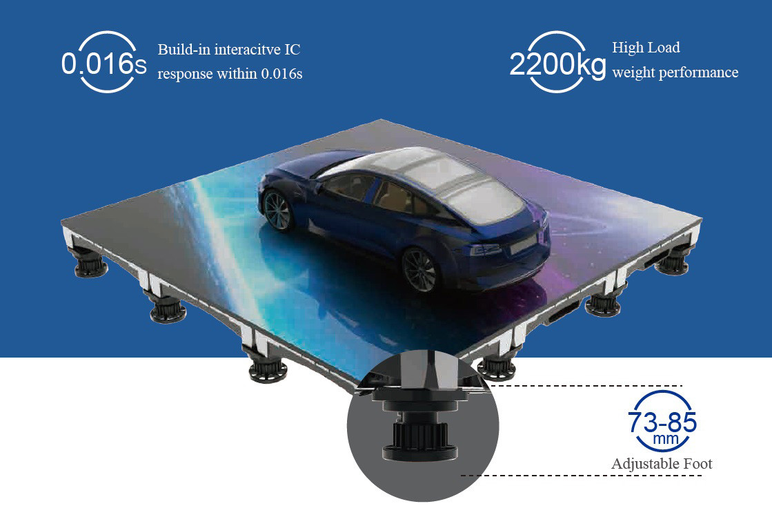 Private Mold Customization LED Floor Display Die-cast Aluminum Overall