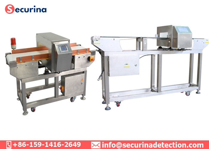 Industrial Metal Detector Machine Chain Conveyor Style Customized Width