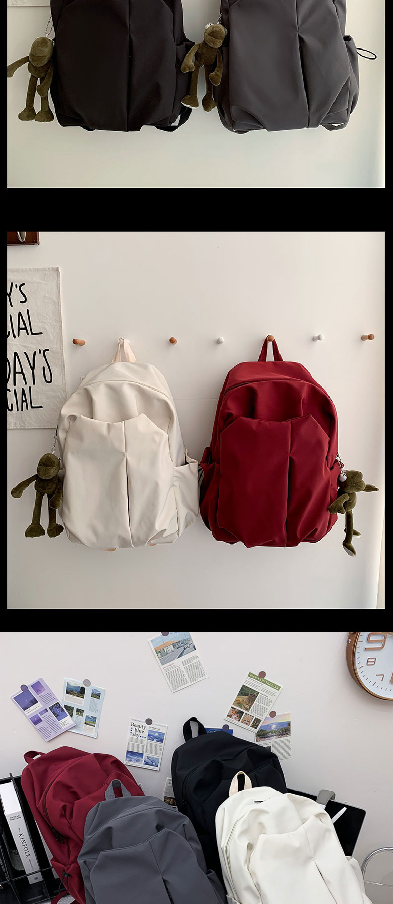 Sympathybag mens backpack ins trendy cool versatile personalized male junior high school college student schoolbag