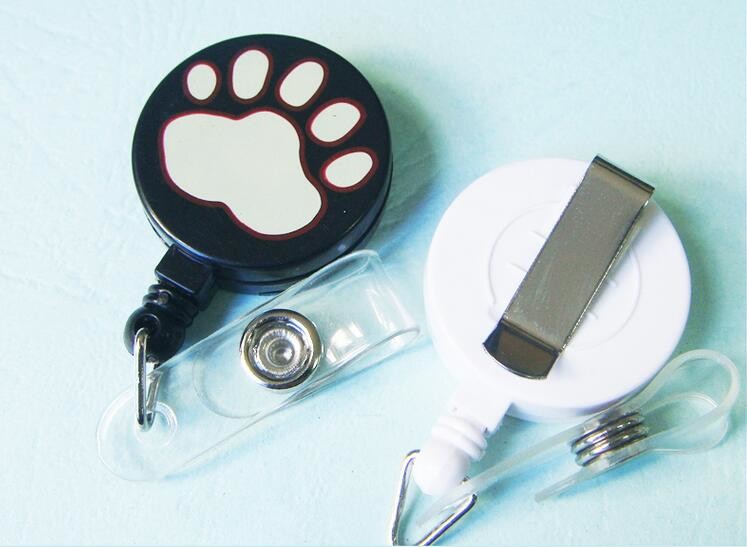ABS Custom Yoyo Id Card Holder , Round Retractable Badge Reels With BSCI