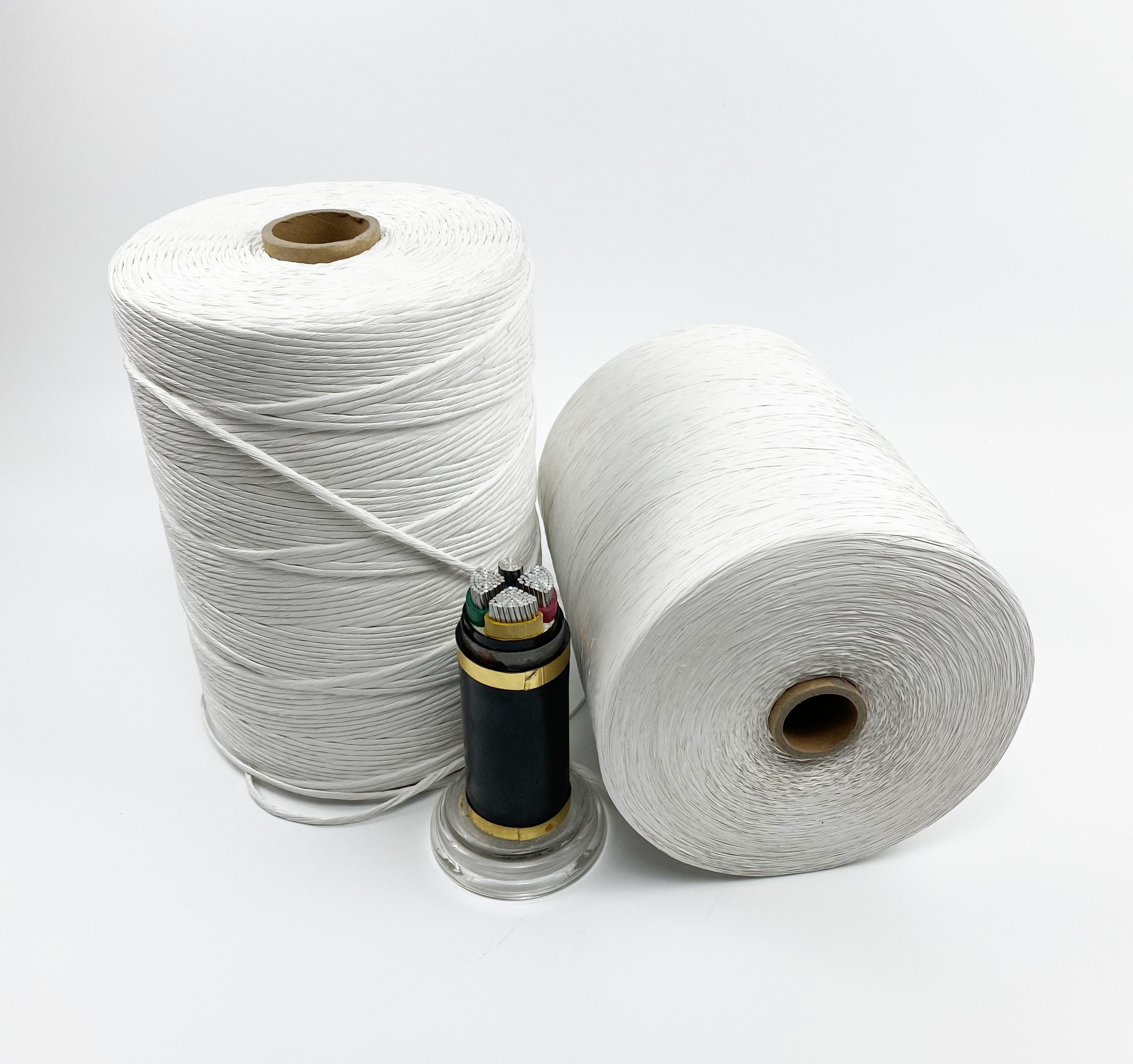 Fire Rsistant Free Halogen PP Filler Yarn Milky white 9KD-300KD OI-28