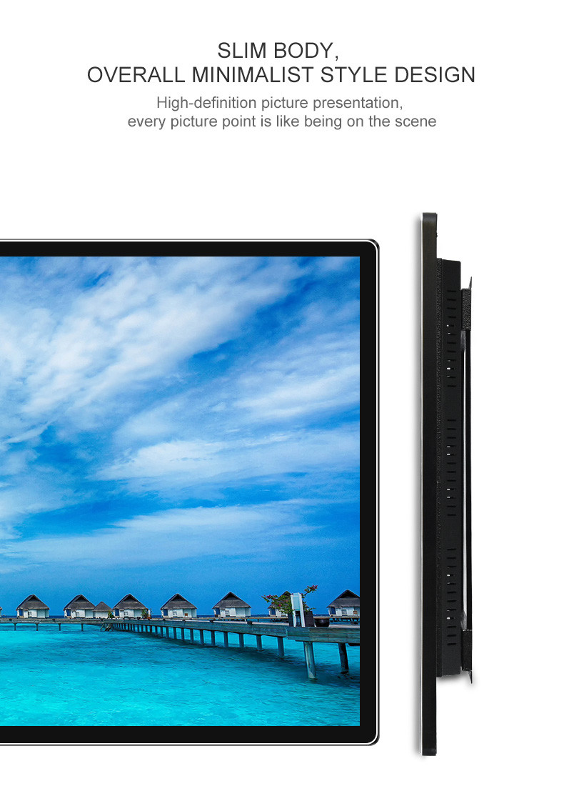 43" 55 Inch Explosion Proof Liquid Crystal Led Hotel Wall Mount LCD Display