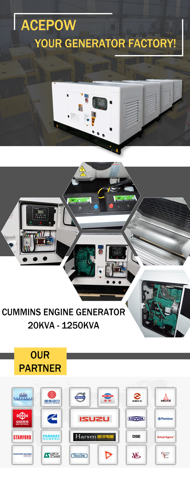 25KW 3 Cylinder Three Phase Diesel Powered Generator , Sound Proof Diesel Generator