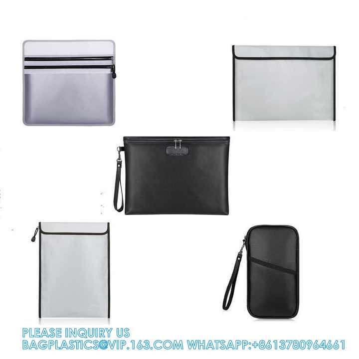 Reflective Strip Hanging Letter Size Fireproof Document Box Lockable Two Layer File Box Organizer
