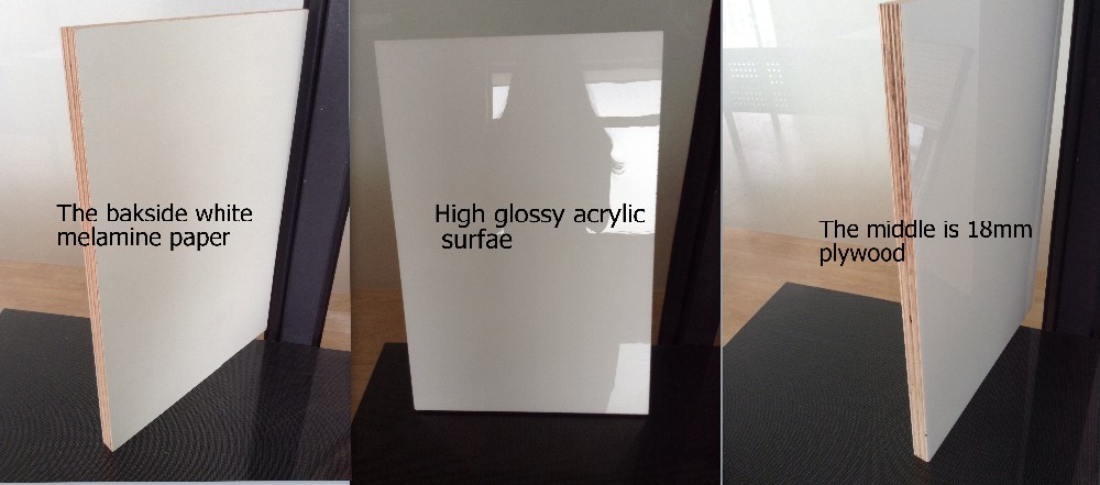 High gloss marble color acrylic mdf board for kitchen