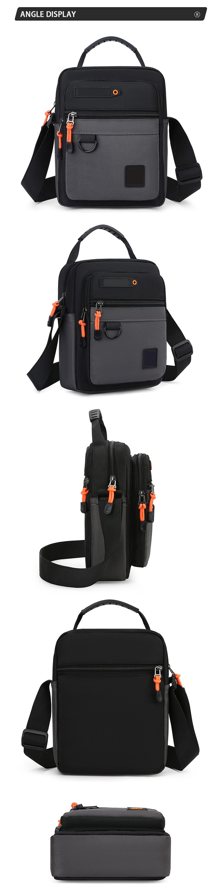Custom Color Logo Cycling Messenger Bag Men's Shoulder Sling Bag