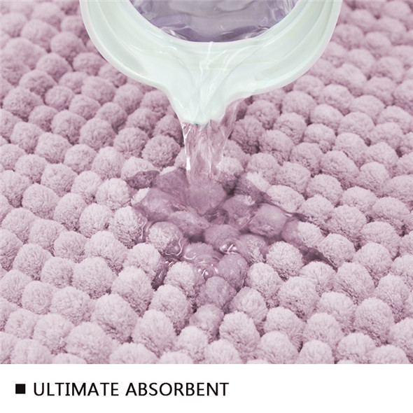 Pile Height 1.5cm 1600GSM Anti Slip Bath Mat Chenille Bath Mat