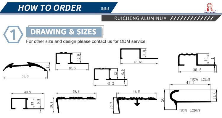 Solid Laminate Flooring Aluminium Bullnose Stair Nosing Staircase Protection