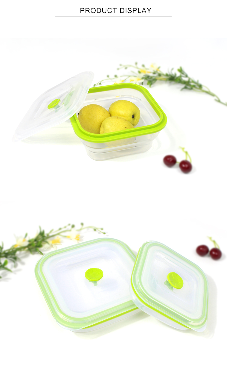Collapsible Silicone Food Storage Boxes 500 1000ml