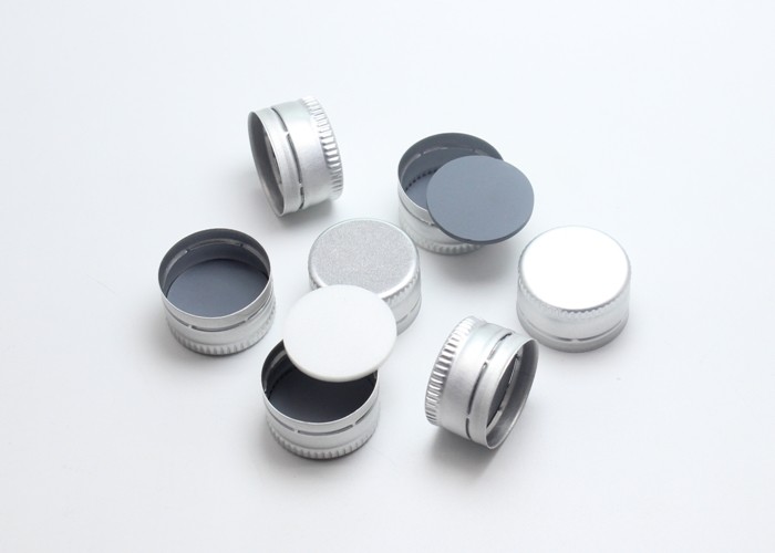 Theft Proofing Aluminum Ropp Caps 20mm Silver Color With Rubber Gasket