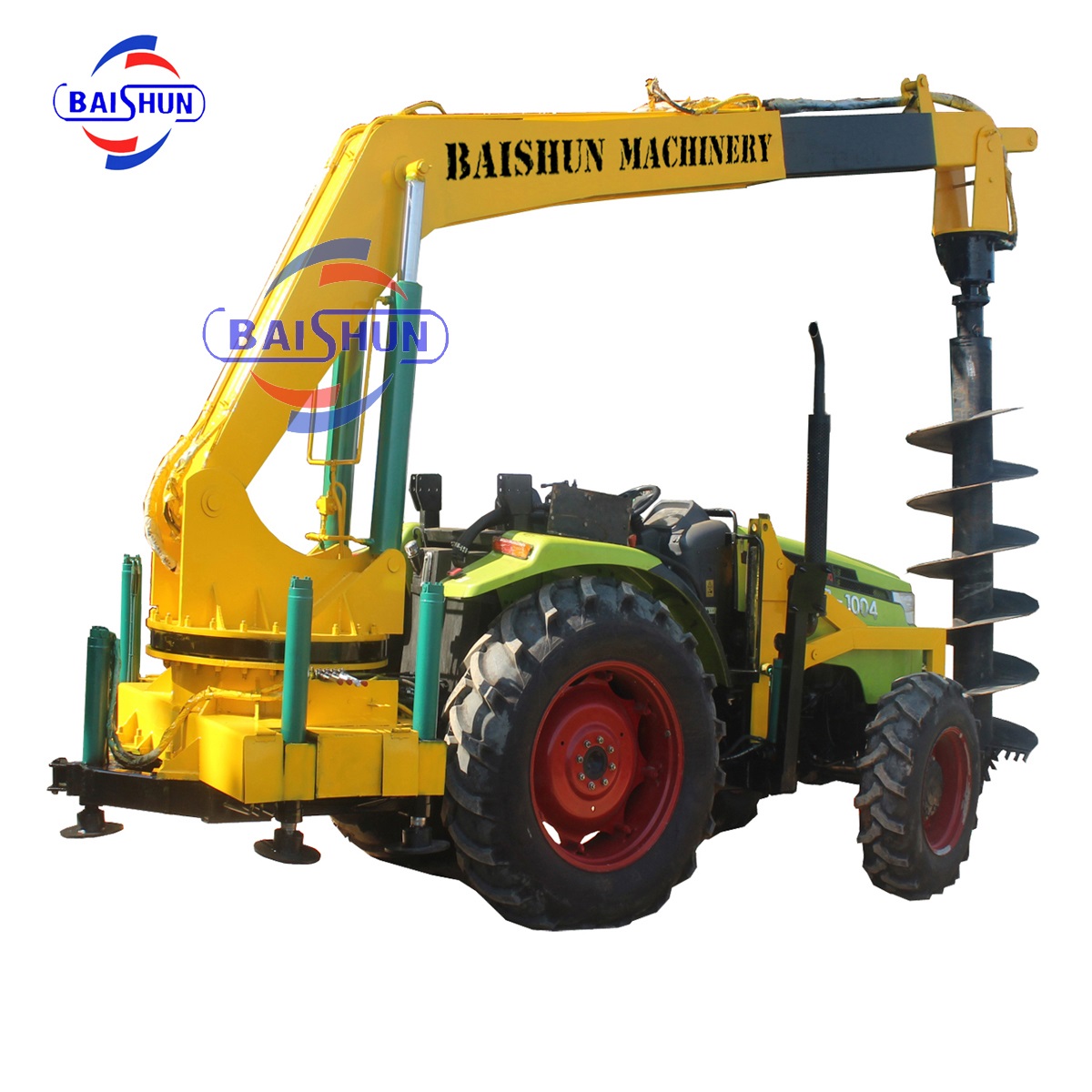 Labor Saving Earth Auger Drilling Machine for Power Pole Erection