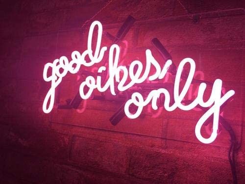 Realwell Pink Good Vibes Only Neon Sign Wall Decor for Room Bar Shop Restaurant Gift 14"x 9"
