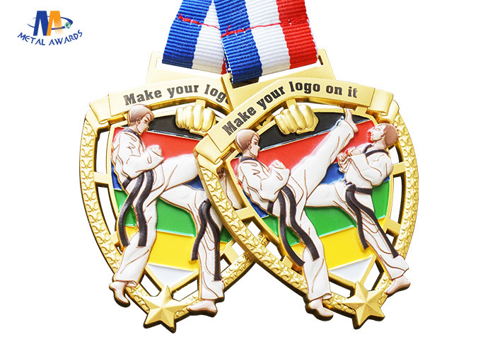 76.2*3mm Peltate Stock Medals For Taekwondo Tournament