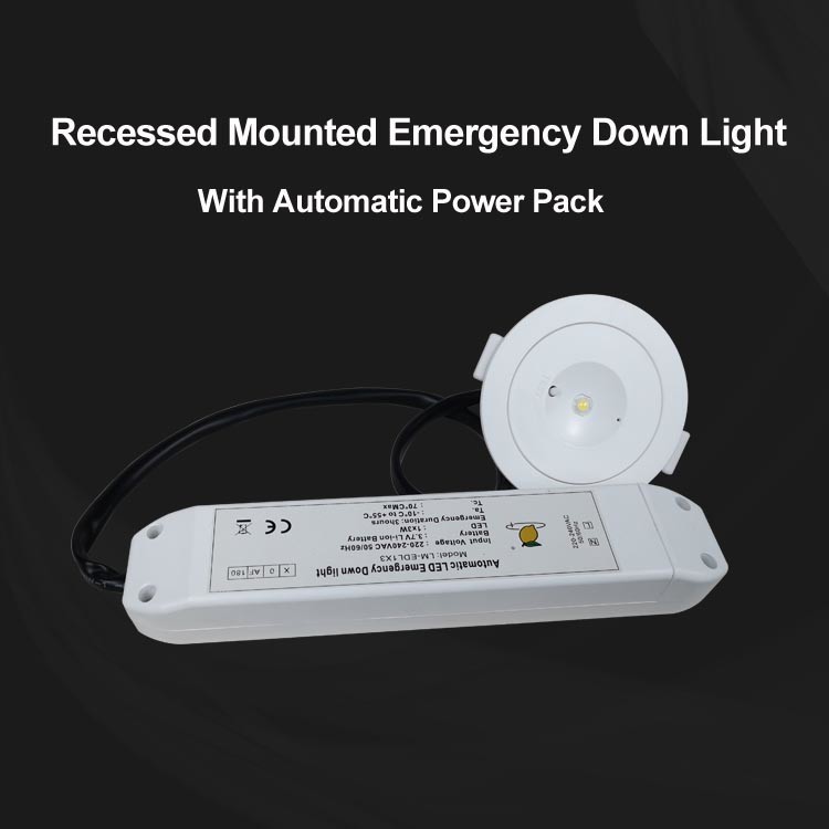 3W 50Hz LED Recessed Emergency Downlight With Conversion Kit