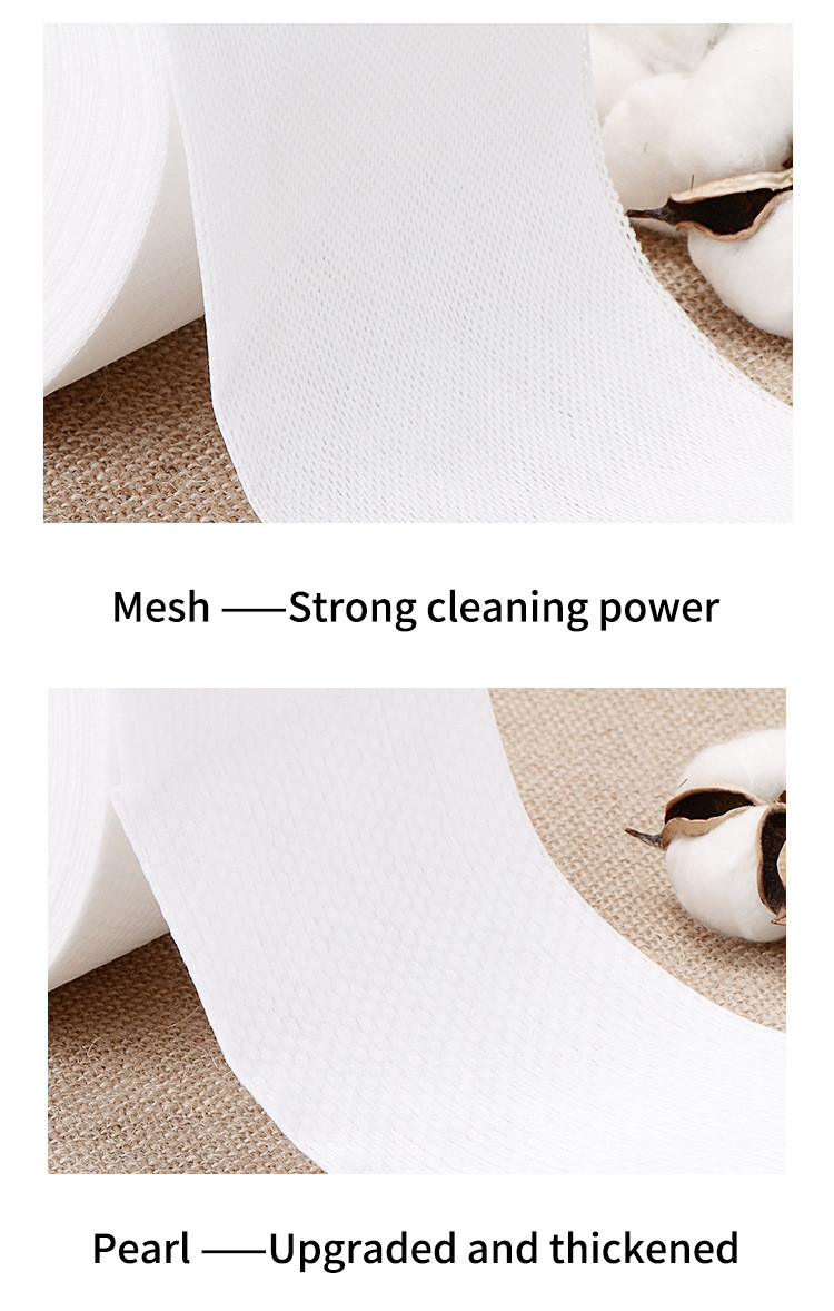 Fast Absorbing Facial Cleansing Cloths Viscose Nonwoven Fabric Face Towel Roll