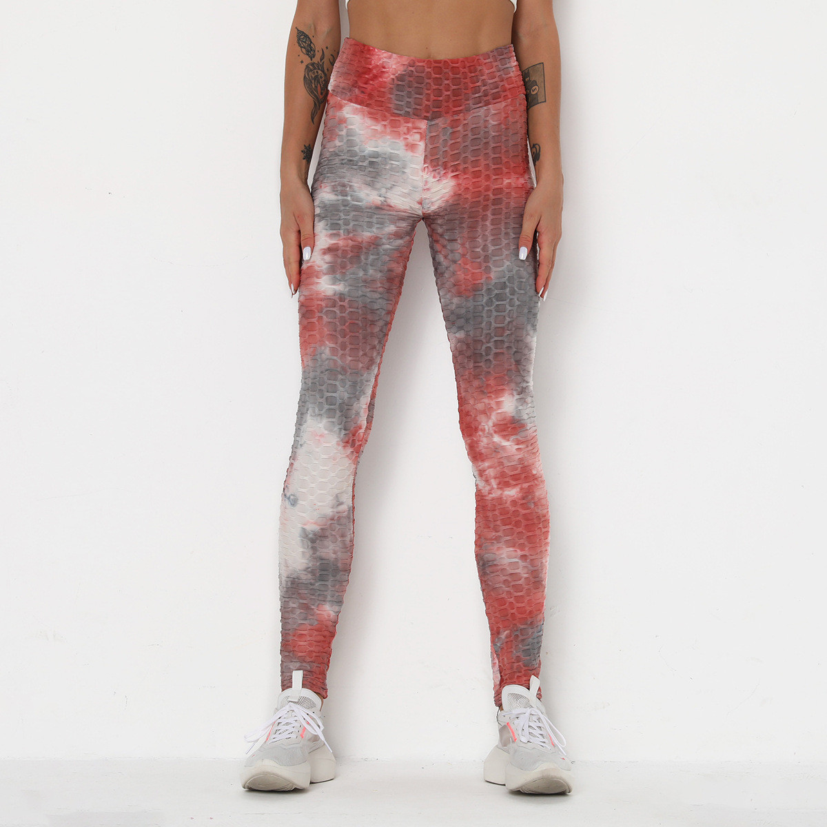 High Waist Gym Tights Leggings Women Fitness Yoga Wear Sports Pants Textured