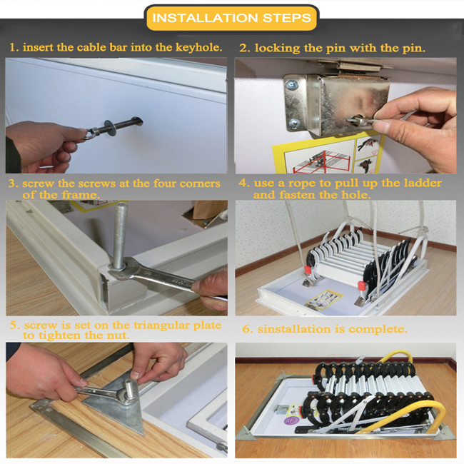 300kg Telescopic Attic Ladder