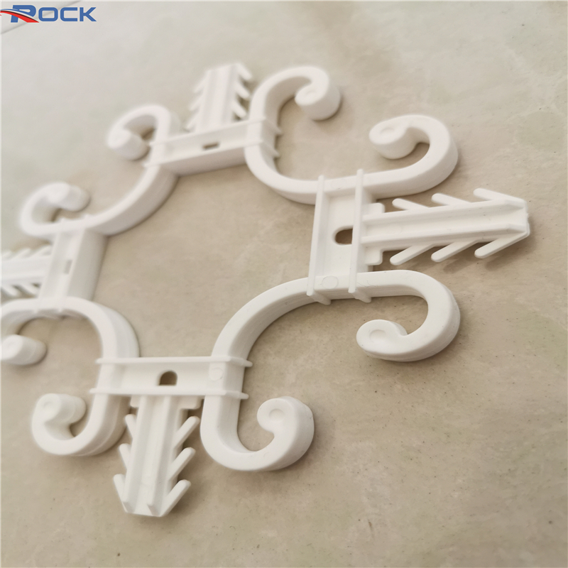 8*18mm White Plastic Georgian Glazing Bars Flower Hardware For Upvc Window