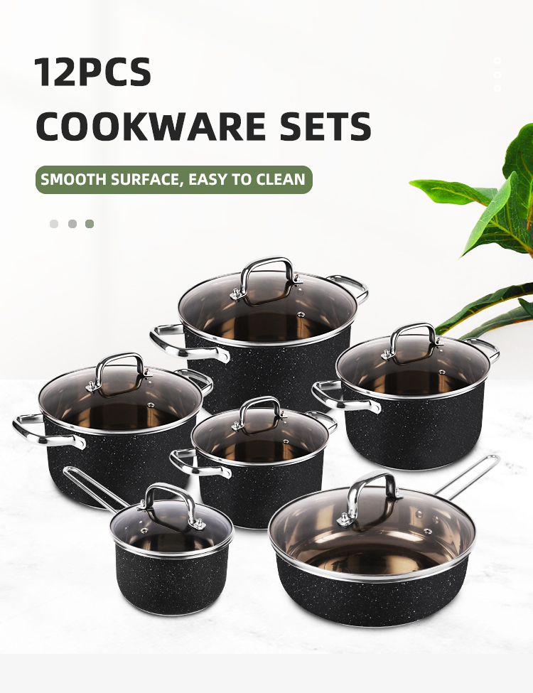 Hot Selling 12pcs Stainless Steel Cookware Set Cooking Tornado Pots And Pans Cookware Sets