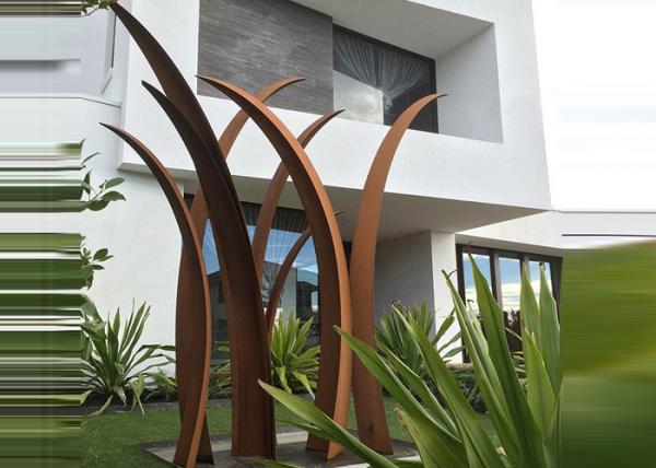 Quality Residential Garden Landscape Corten Steel Sculpture Reed Design Corrosion Stability for sale