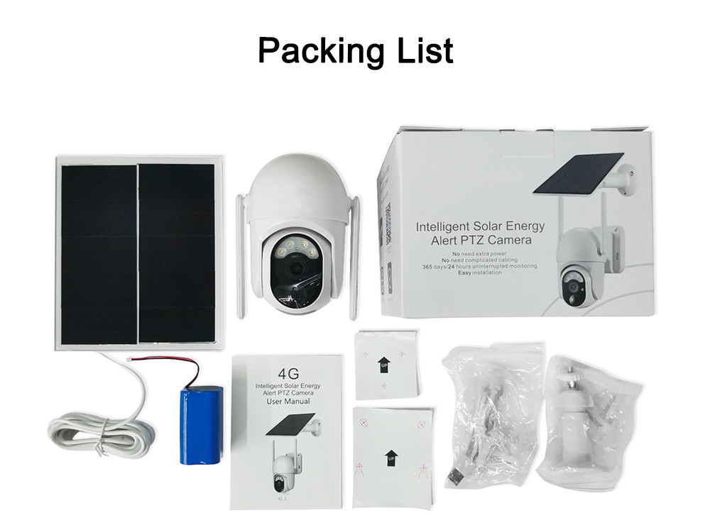 7800mAh Battery Solar Wireless Outdoor Security Camera 3MP For Home