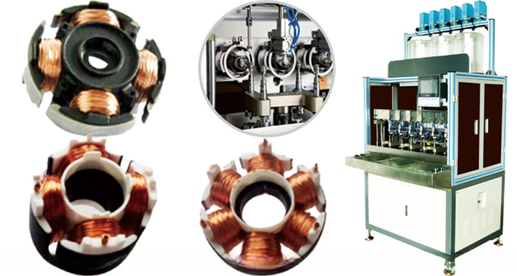 Used Single or Double Station PLC Fan Machines BLDC Motor Automatic Winding Machine