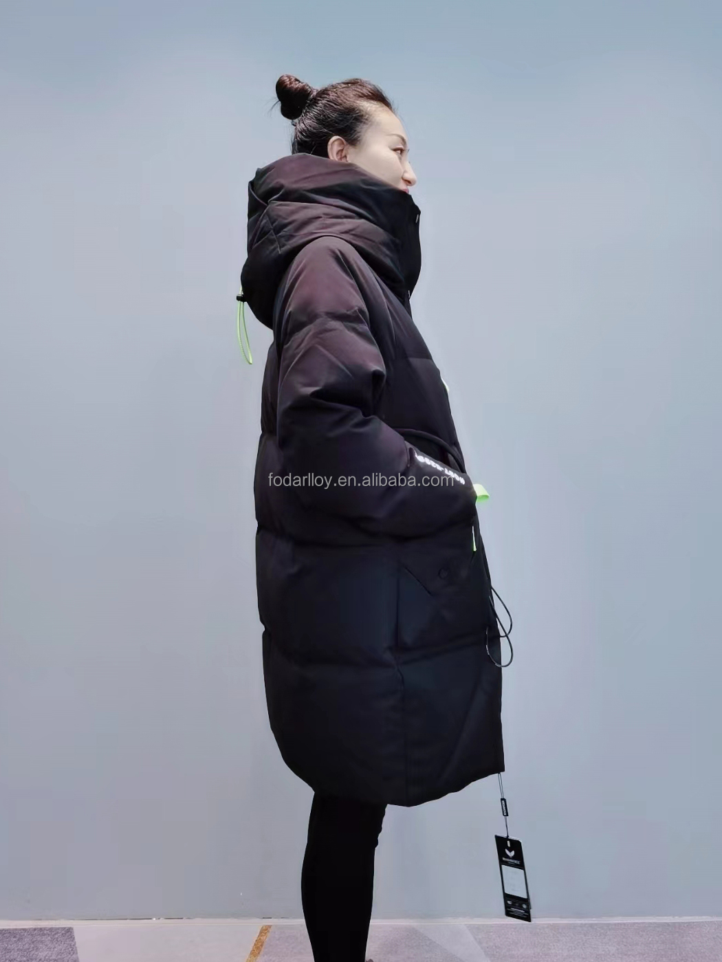 FODARLLOY F22565 Ladies Warm Hooded Cotton-padded Clothes Women Slim Long Winter Jackets Women Coats