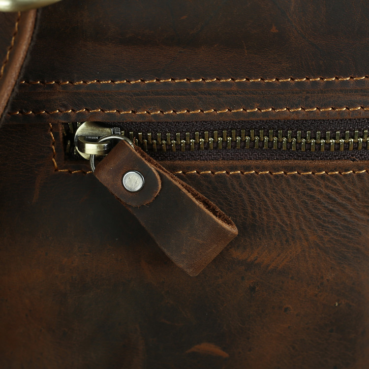 Crazy Horse Men Authentic Genuine Leather Backpack Purse