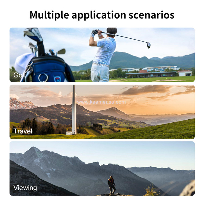 kaemeasu Golf Rangefinder Aliminum Laser Range Finder Rechargeable Distance Meter MAL1000