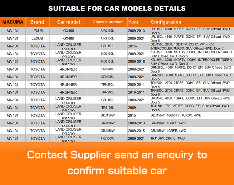 MA-131 MASUMA Lower Control Arm 4871060160 48710-60160 for LEXUS GX460 Position Lower