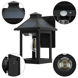 solar wall light detail
