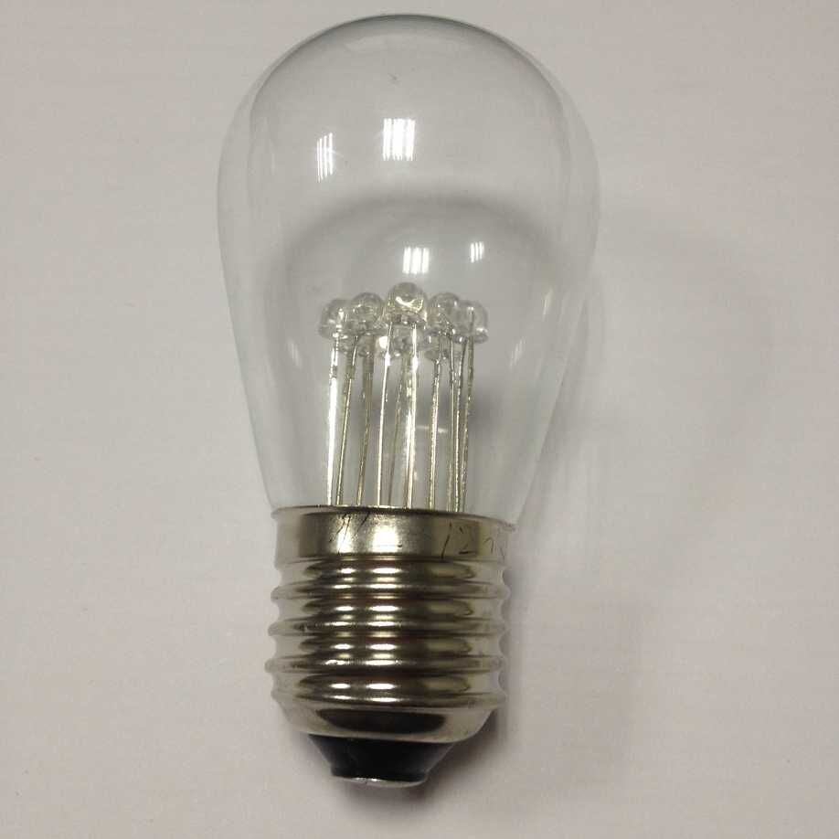 120VAC E26 LED bulb 1Watt S14 9'LED patio lamp purple transparent