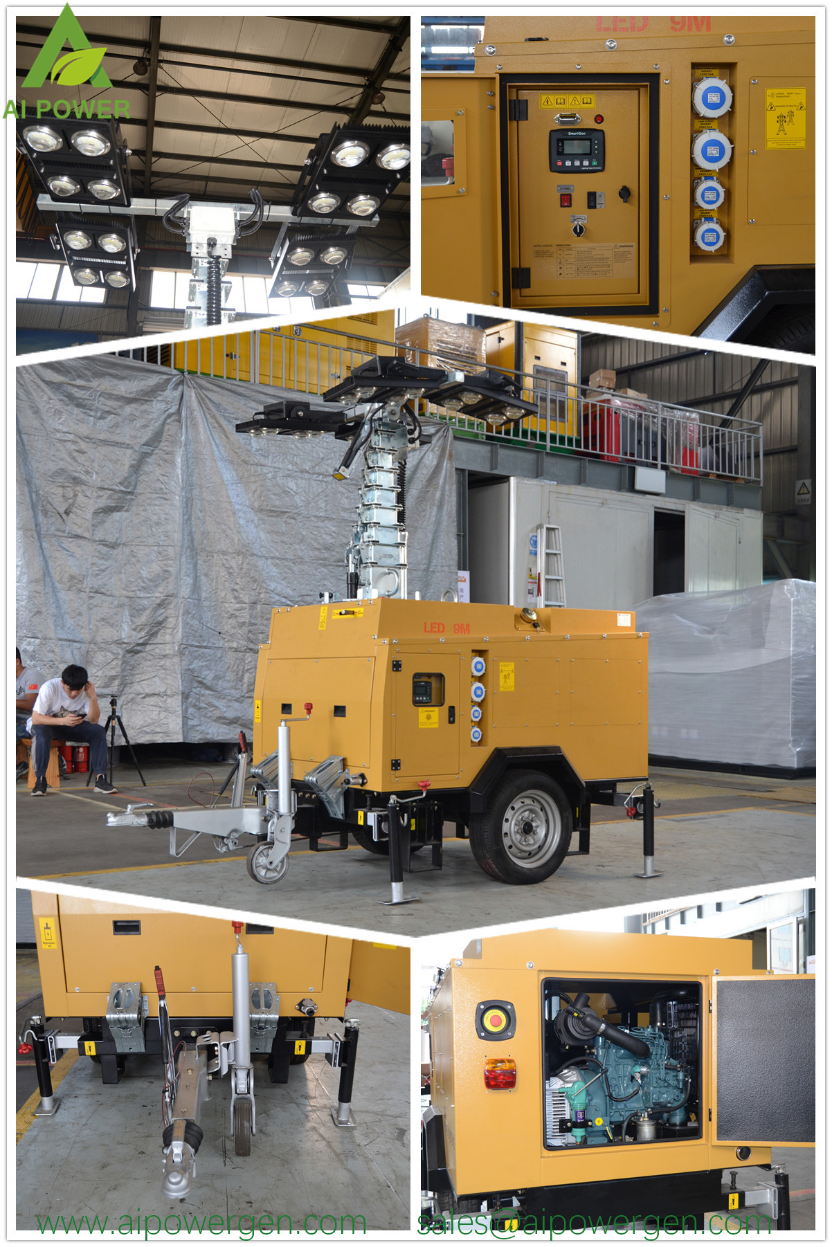 4x350 Watts Portable Light Tower