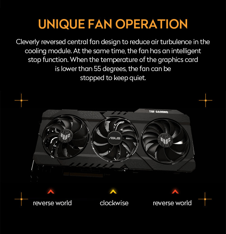 Asus 100% new tuf gaming geforce rtx3080 ti 12g gddr6x pci express 4.0 desktop computer graphics card rtx 3080ti 12g gam