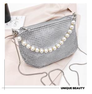 Buy cheap New pearl handle imitation full diamond handbag shoulder bag Cross-border explosive party dinner bag fashion shoulder product