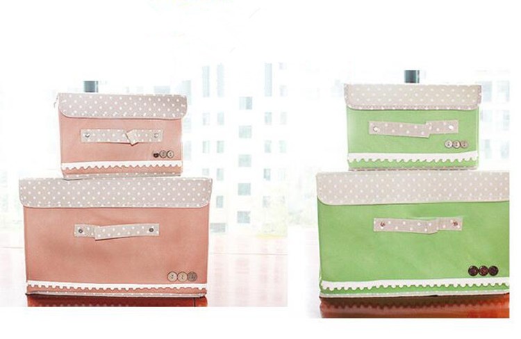Portable 420D 600D Non Woven Closet Underwear Storage Box With Lid
