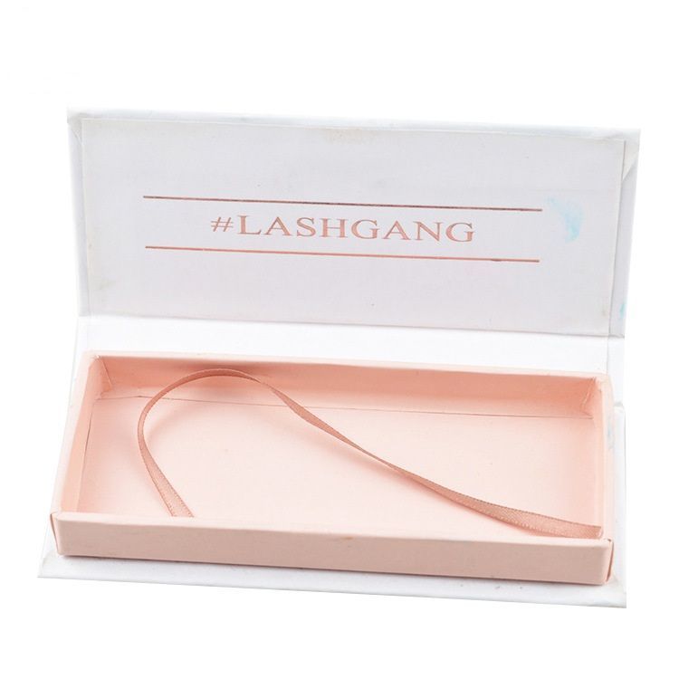 Folding Cosmetic Box Custom Printed Logo Eyelashes Box, Fashion Small Magnetic Paper Packaging Box