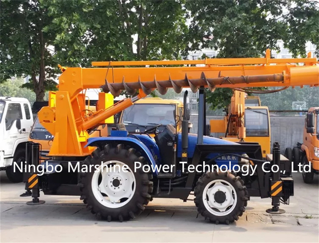 100HP 8 Ton Tractor Crane Tower Erection Tools with Earth Auger