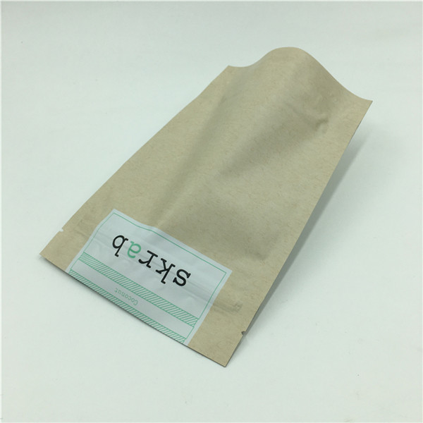 Stand Up Silver Foil Sachets with Doy Pack Design for Coffee Body Scrub Packaging