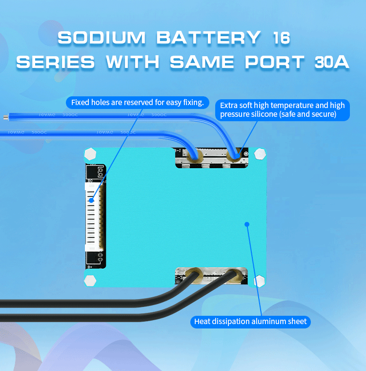 48V BMS Board 7S-16S 20A-30A For Electric Scooter And Bicycle LifePO4 Battery