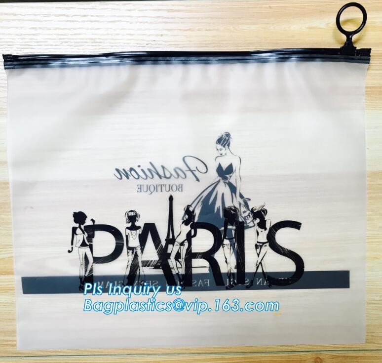 Pouch Slider plastic Zipper Folder PVC Clear cosmetic bag pencil pen packaging bag, storage use ldpe zipper slider bag