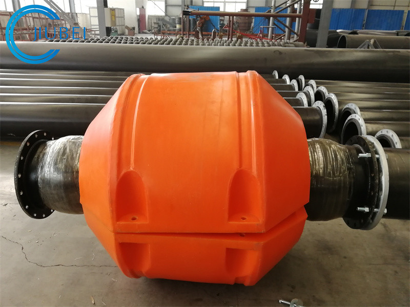 Impact Resistant HDPE Pipe Floater In Yellow/Orange With Rotational Molding Production