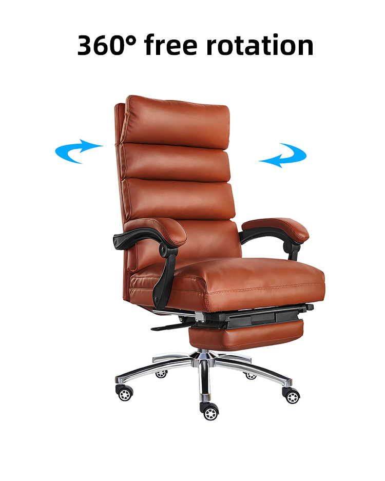 Brown Leather Executive Chair With Footrest Executive Office Chair With Leg Rest