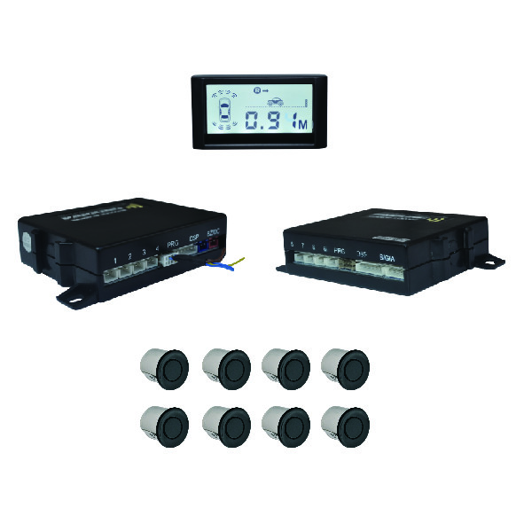 Linsheng Auto 360 Degree LCD Display Parking Sensor 4 Front And Rear Parking Sensors 150mA