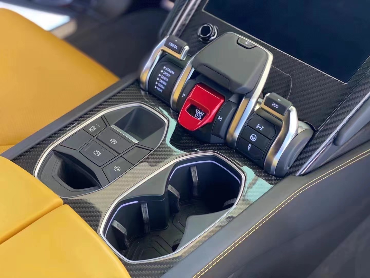 Auto Parts Carbon Fiber Interior for Lamborghini Urus Urus Carbon Fiber Central air Conditioning Control Surface