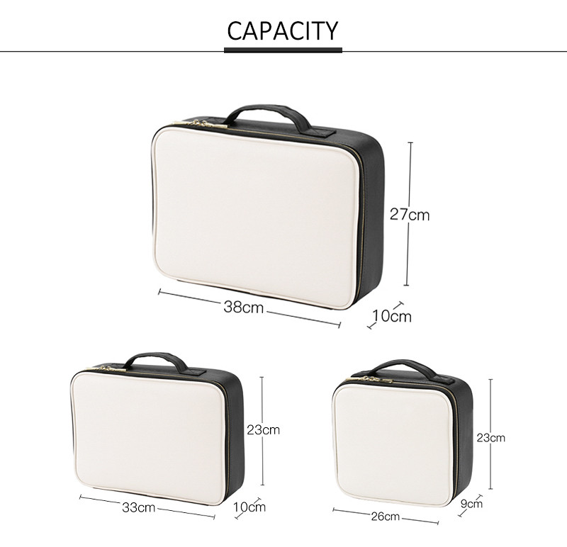 Multifunctional L38*D10*H27CM Makeup Bag Case With Handle