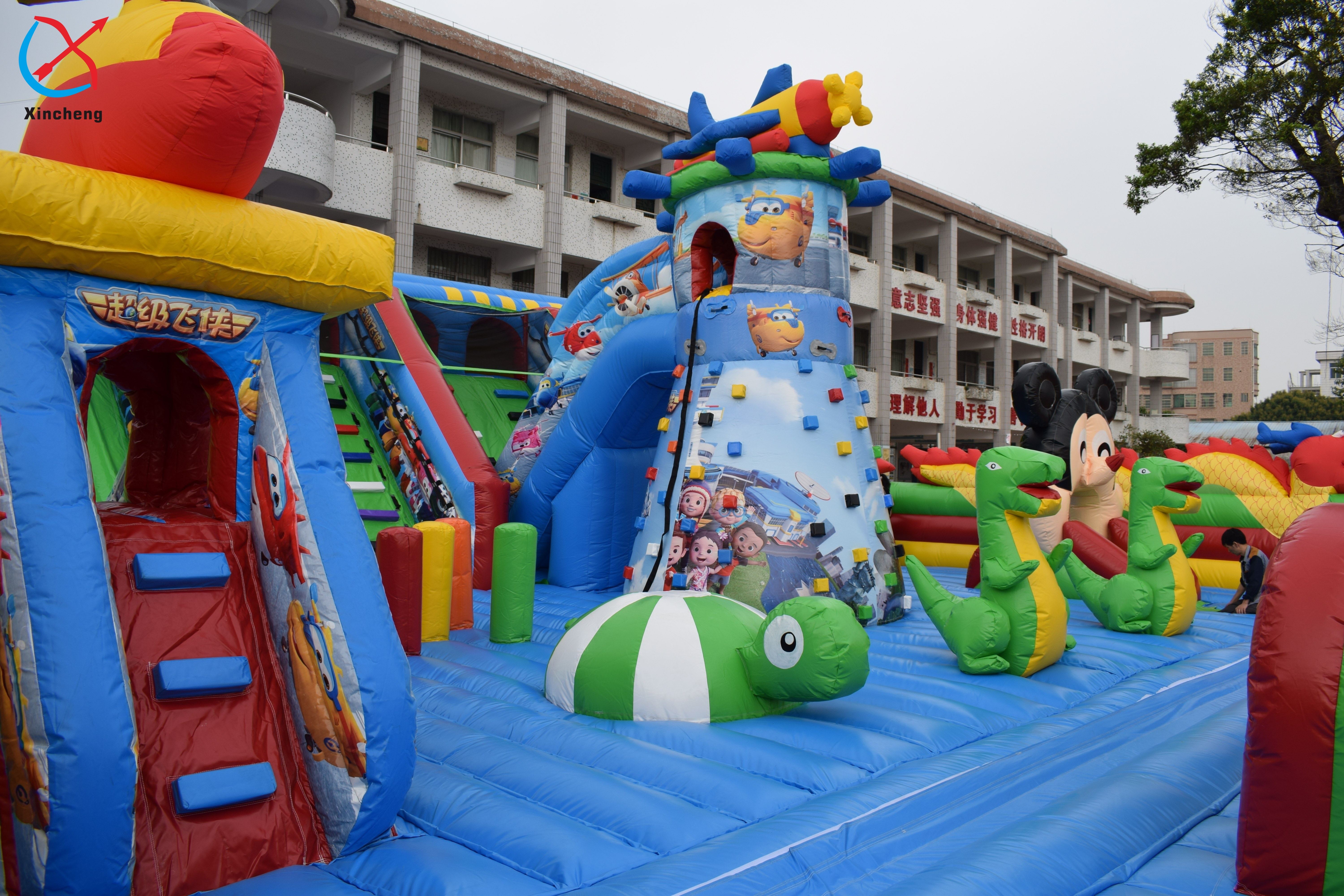 Factory Mickey Pan Themed Inflatable House And Slide Jumping Castle