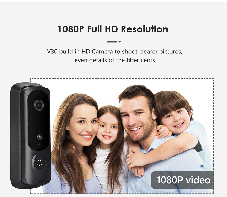 OEM ODM Smart WiFi Video Doorbell HD Security Camera With PIR Motion Detection