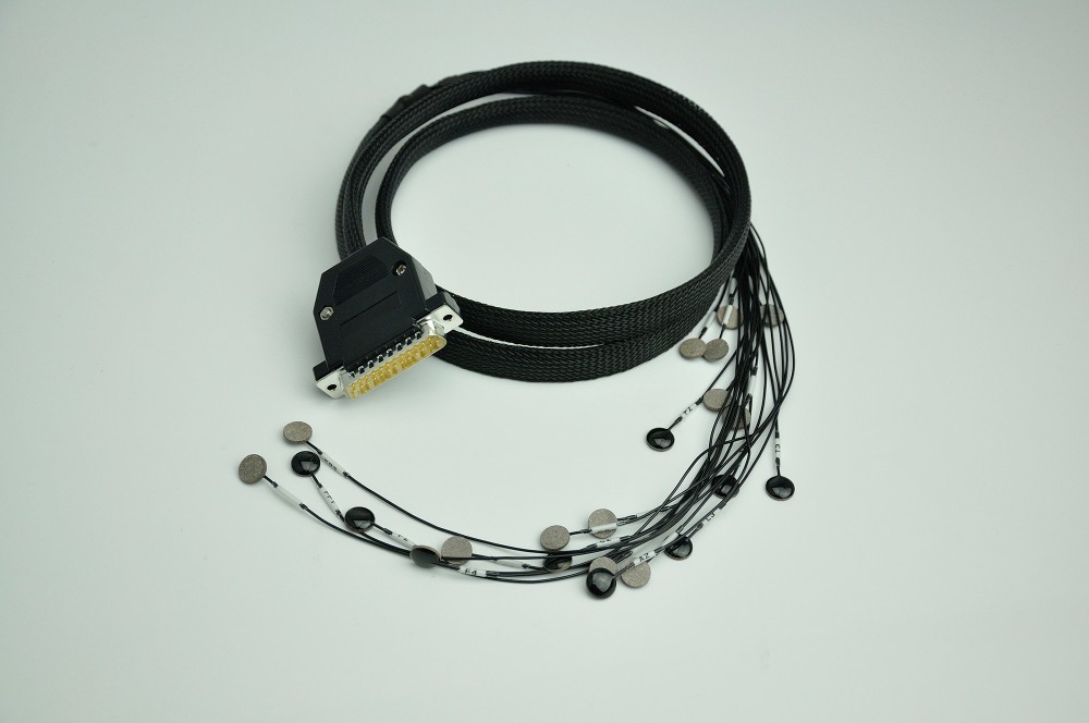 Medical Coloful Sintered Silver Silver Chloride Cup Brain EEG Cable With EEG Electrodes